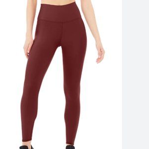 Alo Maroon Highwaisted Airlift Leggings - Small